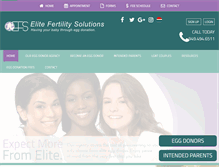 Tablet Screenshot of elitefertility.com